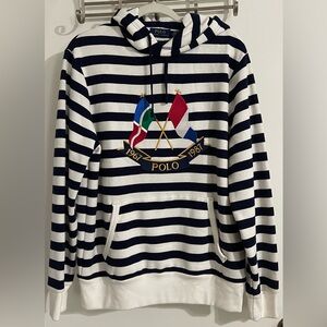 Brand New Navy and White Striped Ralph Lauren Hoodie Men’s (M)